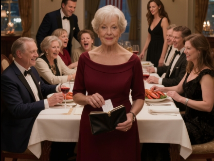 “It’s just a normal family dinner!” My son tried to convince me to go to the restaurant with his relatives. Twelve people showed up and spent $8,000. At the end, my daughter-in-law asked: “Dear, do you have cash or are you paying with card?” I smiled and opened my wallet, but what happened next left them all in shock…