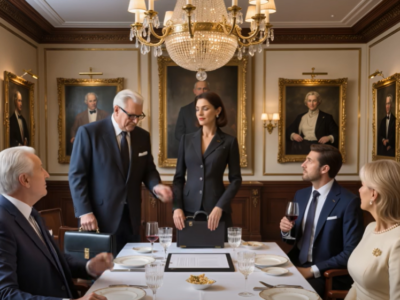 Tijdens een privédiner spotte mijn vader, die CEO is, met mijn lege portemonnee. Daarna legde zijn bankier de overnamepapieren voor me neer en vertelde hem eindelijk wie vanaf die avond alles bezat.