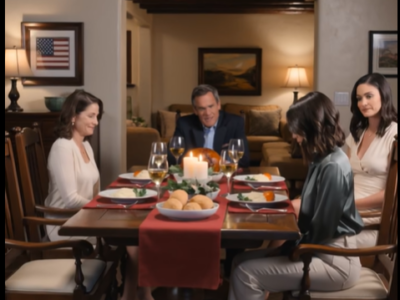 Tijdens ons Thanksgivingdiner in Santa Fe vertelden mijn ouders me dat ik moest blijven werken, terwijl mijn zus genoot van het leven dat ze voor haar hadden opgebouwd… Toen zette ik stilletjes een stap richting de deur en de hele familietafel veranderde van gedaante.