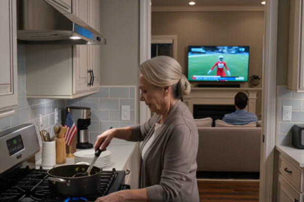 Terwijl ik soep aan het roeren was in de keuken van mijn zoon, sloeg mijn schoondochter me met de soeplepel en zette hij de tv harder alsof ik niet langer zijn moeder was.